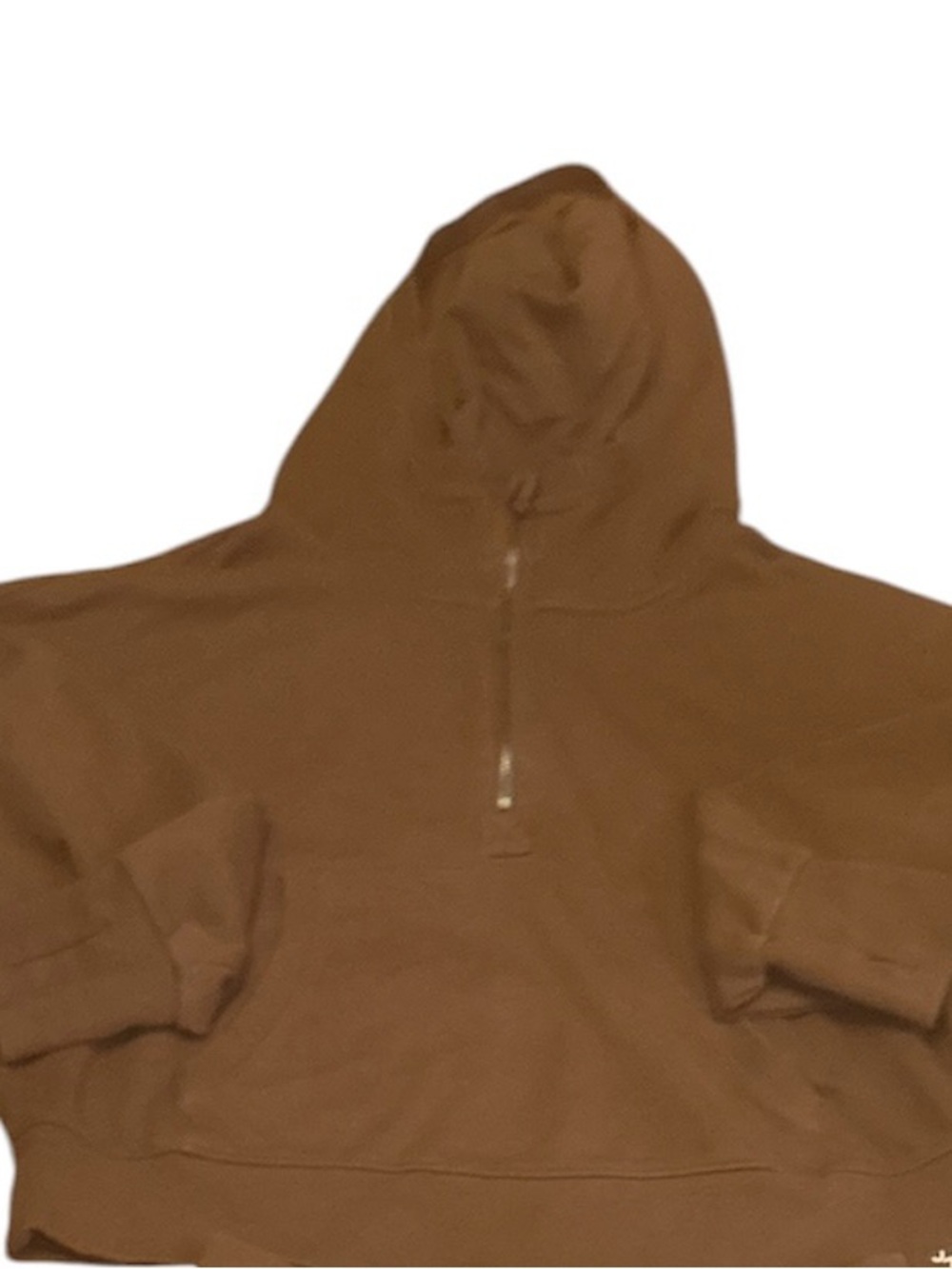 JoyLab Brown Half-Zip Hooded Sweatshirt